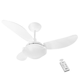 Ventilador Havaí 3 Pás 220V Branco E Controle Remoto