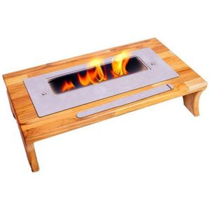 Lareira Portátil Ecológica Inox Aço 304 - 27l X 49l X 12a Cm Cinza