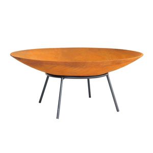 Lenheiro Lareira Braseiro Envelhecida Externa Em Ferro 80cm