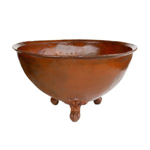 Lenheiro Lareira Braseiro Marrom Externa Ferro Jardim 107cm
