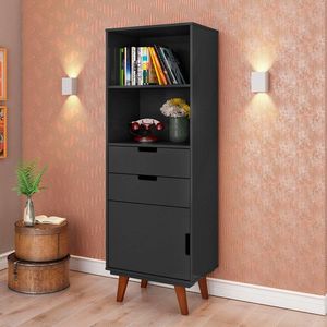 Estante Vintage Paris Preto Ac - Cor: Preto