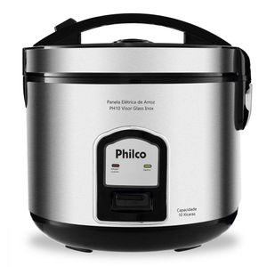 Panela Elétrica de Arroz Visor Glass Inox Philco 127V