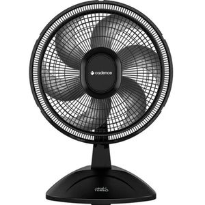 Ventilador De Mesa Eros Light 40 Cm 6 Pá Cadence Preto 127V