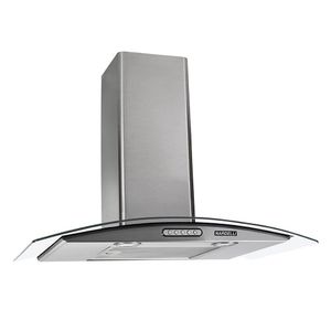 Coifa De Parede 70cm Vidro Curvo Duto Slim Inox 110v
