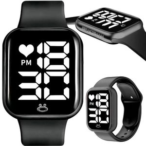 Relogio Digital Masculinoled Qualidade Premium Silicone Ajustavel Leve Original Quadrado Presente