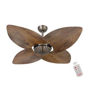 Ventilador De Teto Bronze 4 Pás Rádica Imbuia 127V