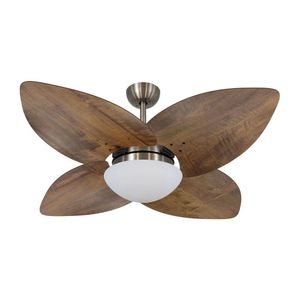 Ventilador De Teto Kovalski Bronze 4 Pás Rádica Imbuia 127V