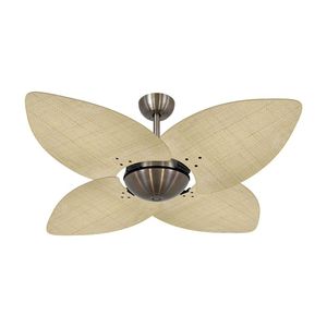 Ventilador De Teto Bronze 4 Pás Palmae Natural 220V