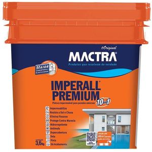 Tinta Emborrachada Mactra Imperall Premium 10 em 1 Branco 3,6Kg