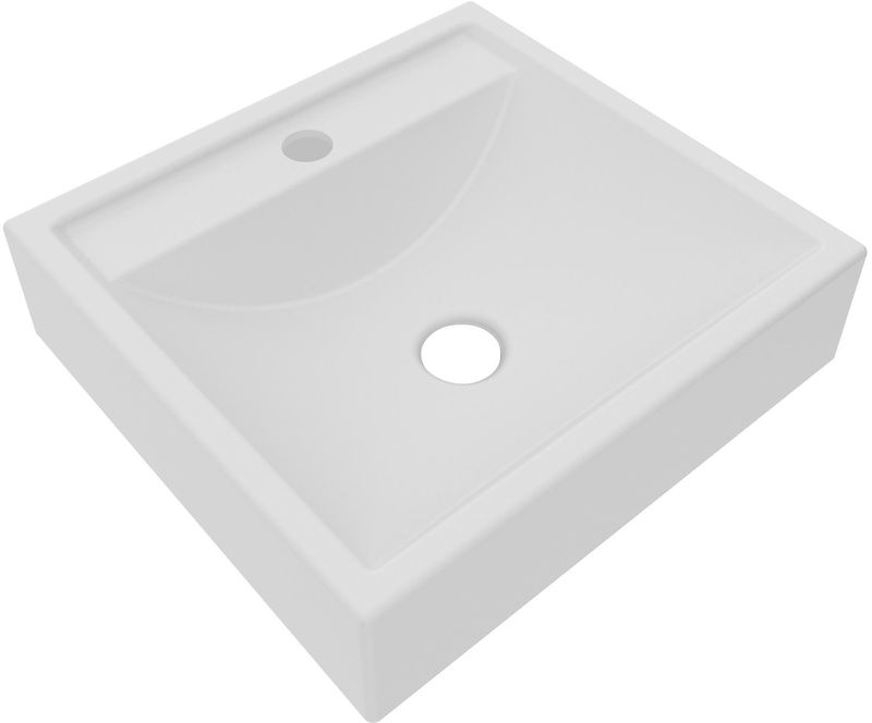 Cuba de Apoio Para Banheiro Tecnomonili Quadrada BN3600 Branca 40x38x10cm