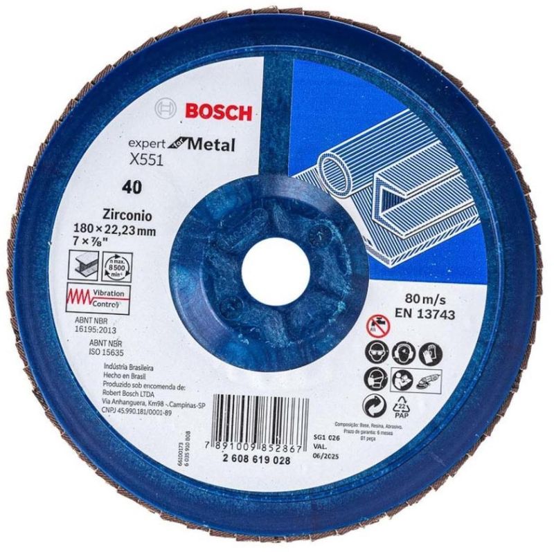 Disco-Flap-Desbaste-Grao-40-BlueMetal-Base-Plastica-Bosch