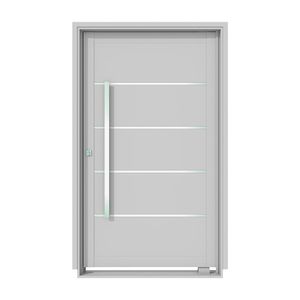 Porta Pivotante de Alumínio  Branco Termoacustica Direita - 220x100