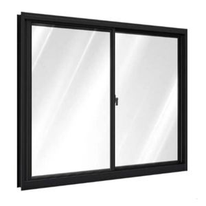 Janela de alumínio 02 folhas Branco Classic com Vidro Fume - 100x100