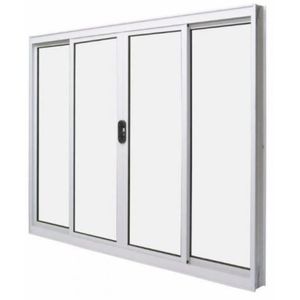 Janela de alumínio 04 folhas classic branca - 120x150
