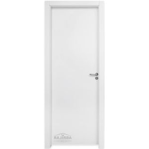 Kit Porta de Madeira Branco com Pintura UV Premium Esquerda - 210x70