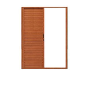 Porta de alumínio parede palheta Madeiro Esquerda - 210x175