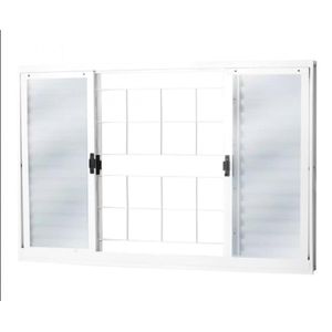 Janela de Aço 06 folhas c/grade quadriculada ecoflex 100X150