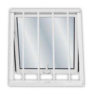 Janela Maxim Ar Alumínio com Grade Maxx Branca - 60x60