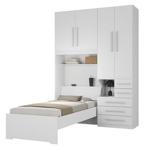Dormitório De Solteiro 1225 Completo Direito Branco