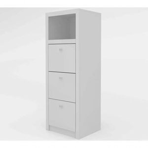 Armário Arquivo Para Pasta Suspensa Me4118 Branco Branco
