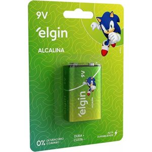 Bateria Alcalina 9v Comum Cartela Com 1 Unidade Elgin