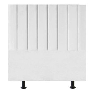 Cabeceira Estofada Cama Box Solteiro 90 Cm Paolla Corino branco