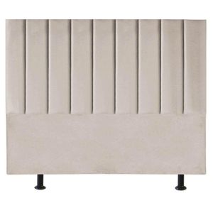 Cabeceira Estofada Cama Box King 195 Cm Taís Linho bege