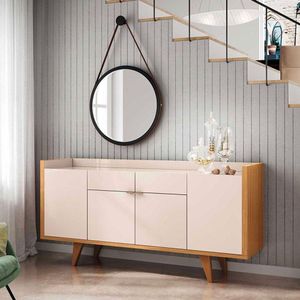 Buffet Ambiente Melodia Off White Cinamomo - Hb Móveis