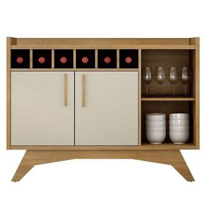 Buffet Para Sala De Estar Clara Cinamomo Off White - Valdemóveis