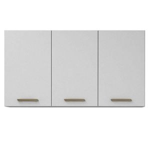 Armário Aéreo São Luís 3 Portas Branco - Valdemóveis