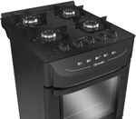 Fogão a Gás de Piso 4 Bocas Mueller MFV4BB Preto Fosco Bivolt