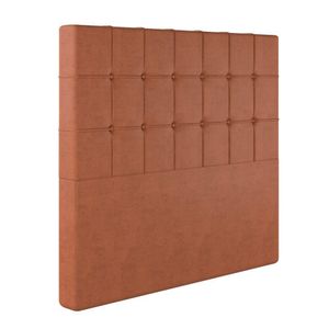 Cabeceira Casal Lotus Em Veludo Com Sapata Cor Terracota Sonhar