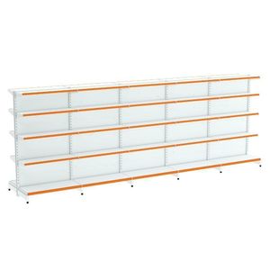 Kit 5 Módulos De Gôndolas Centro 1,70 Fit40 Amapá Expositor Branco