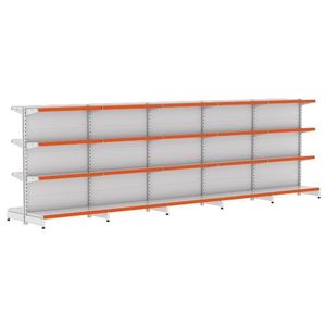 Kit 5 Módulos De Gôndolas Centro 1,37 Fit40 Amapá Expositor Branco