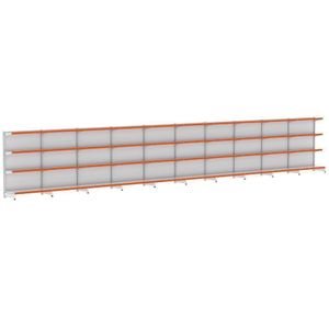 Kit 10 Módulos De Gôndolas Parede 1,37 Fit40 Amapá Expositor Branco