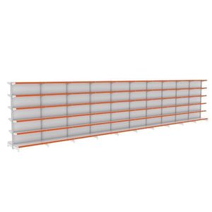 Kit 10 Módulos De Gôndolas Centro 2,02 Fit40 Amapá Expositor Branco