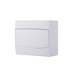 Quadro De Distribuição De Sobrepor 9 Din Ou 6 Nema Tramontina Com Porta Branca Tramontina