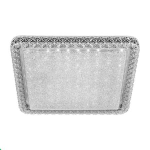 Plafon Shine Led Quadrado 400mm Acrílico Pontilhado 24w 3000k 3000k Amarela