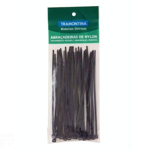 Abraçadeira De Nylon 400x4,8x1,5 Mm Tramontina Preta Tramontina