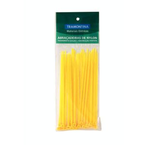 Abraçadeira Nylon 295 Mm X 4,6 Mm Amarela Tramontina