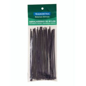 Abraçadeira de Nylon 202X3,7X1,5 Mm Tramontina Preta