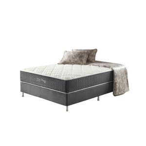 Cama Box Casal + Colchão Mola Ensacada 200 Kg Fort Wayne Chumbo