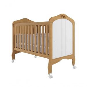 Berço Mini Cama 100% Mdf Harmonia Permobili Nature/Branco Nature/Branco