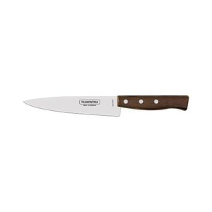 Faca Peixeira E Cozinha Tradicional Com Lâmina Em Aço Inox E Cabo Em Madeira Natural 7"
