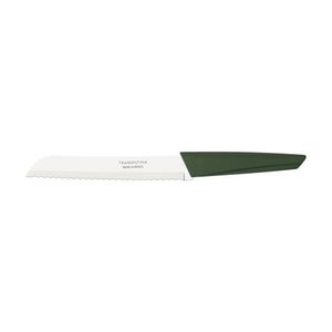 Faca Para Pão Lyf Com Lâmina Em Aço Inox E Cabo De Polipropileno Pcr Verde Natureza 7"