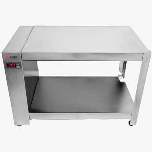 Mesa Aquecida Para Delivery 2 Prateleiras 1244 Aiello Estante Aquecida 60x40 Inox 220v