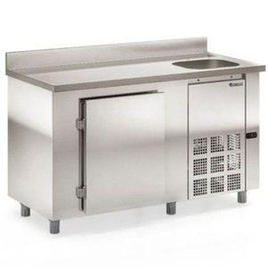 Balcão De Encosto Com 1 Porta E 1 Pia Lado Direito Gbfe150cd Gelopar Balcão 347 Litros Inox 220v