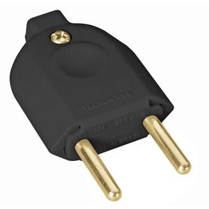 Plugue Macho 2p 10 A 250 V Preto Tramontina