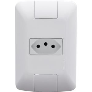 Conj 4x2 1 Tomada 2p+t Tramontina Aria 10 A 250 V Branco