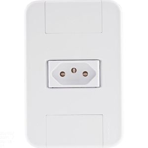 Conjunto 4x2 Com 1 Tomada 2p+t 10 A 250 V Tramontina Tablet Branco Tramontina
